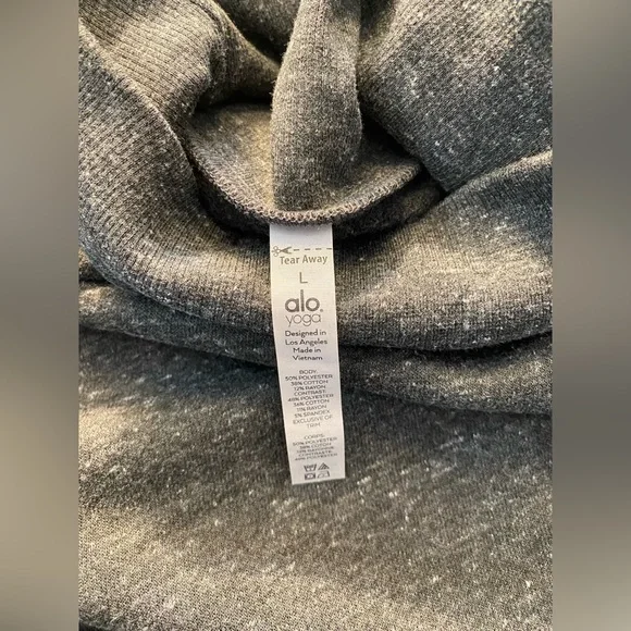 Alo Yoga Clarity Long Sleeve  Anthracite  Heather Large - Picture 8 of 9